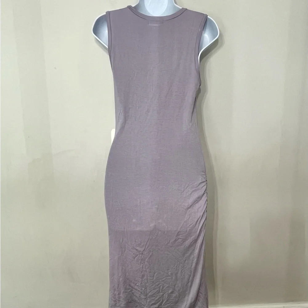 Leith Dress Fitted Ruched Small Lilac Purple Bodycon NWT Sleeveless Stretch‎